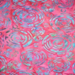 Feldman Premium Indonesian Batik Raspberry Turquoise Cotton Fabric