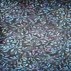 Feldman Batik Navy Rainbow Stamp Large Floral Cotton Fabric
