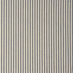 Roc-Lon Woven Ticking Stripe Cotton Fabric Navy/Natural White