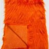 1 Yard Shaggy Faux Fox Fur Soft Vegan Fabric For Crafts, Costumes & Home Decor Projects Orange