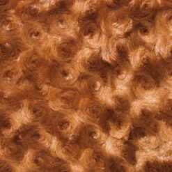 1 Yard Almond Minky Rose Swirl Fabric 58/60" Width Rosebud Embossed