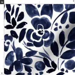 Various Fabrics By The Yard Or Fat Quarter Navy Floral Watercolor Blue Vintage Custom Printed Fabric By Spoonflower 5 Various Fabrics By The Yard Or Fat Quarter Navy Floral Watercolor Blue Vintage Custom Printed Fabric By Spoonflower -Michaels Shop 13115585468041