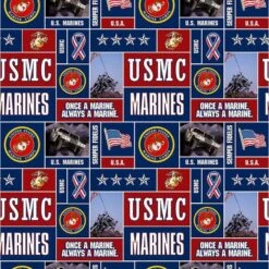 Sykel Enterprises U.S Marine Fleece Fabric By The Yard