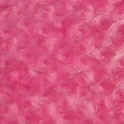 1 Yard Fuchsia Minky Rosebud Fabric 58/60" Width Rose Swirl Texture