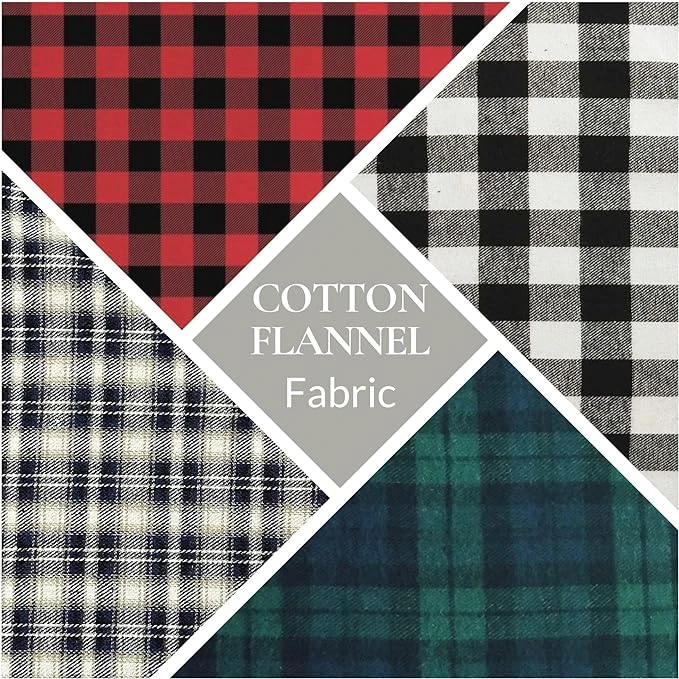 FabricLA 100% Cotton Flannel Fabric - 58/60" Inches (150 CM) - Cotton Tartan Flannel Fabric - Use as Blanket, Quilting, Sewing, PJ, Shirt, Cloth Flannel Craft Fabric - Black & White, 5 Continuous Yard FabricLA 100% Cotton Flannel Fabric - 58/60" Inches (150 CM) - Cotton Tartan Flannel Fabric - Use As Blanket, Quilting, Sewing, PJ, Shirt, Cloth Flannel Craft Fabric - Black & White, 5 Continuous Yard -Michaels Shop 141493597215456 8