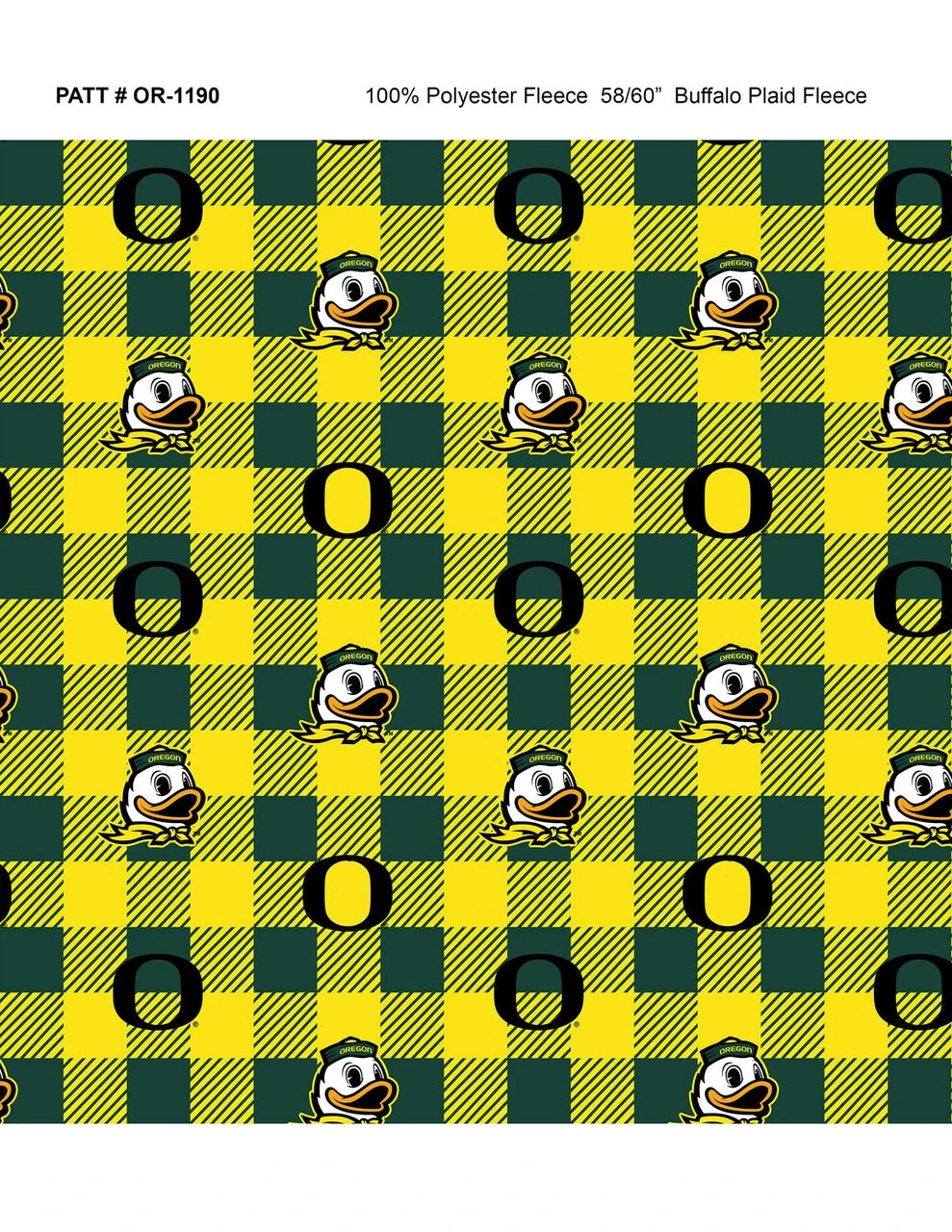 Sykel Enterprises-University of Oregon Fleece Fabric-Oregon Ducks Buffalo Plaid Fleece Blanket Fabric-Sold by the yard Sykel Enterprises-University Of Oregon Fleece Fabric-Oregon Ducks Buffalo Plaid Fleece Blanket Fabric-Sold By The Yard -Michaels Shop 141494090885600 1