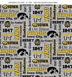 Sykel Enterprises-University Of Iowa Fleece Fabric-Iowa Hawkeyes Heather Verbiage Fleece Blanket Fabric-Sold By The Yard 4 Sykel Enterprises-University Of Iowa Fleece Fabric-Iowa Hawkeyes Heather Verbiage Fleece Blanket Fabric-Sold By The Yard -Michaels Shop 141494459197920 2