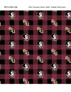Sykel Enterprises-Florida State University Fleece Fabric-FSU Seminoles Buffalo Plaid Fleece Blanket Fabric-Sold By The Yard 3 Sykel Enterprises-Florida State University Fleece Fabric-FSU Seminoles Buffalo Plaid Fleece Blanket Fabric-Sold By The Yard -Michaels Shop 141494660524512 1