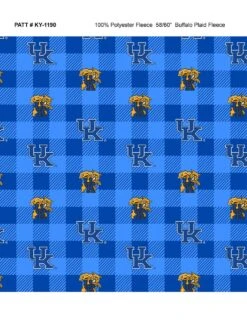 Sykel Enterprises-University Of Kentucky Fleece Fabric-Kentucky Wildcats Buffalo Plaid Fleece Blanket Fabric-Sold By The Yard -Michaels Shop 141495147063776 2