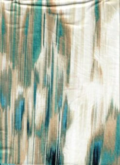1 Yard DTY Abstract Print Fabric 58/60 Inch Wide Stretch Polyester Blend TEAL GREEN