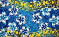 1 Pieces Plumeria Double Border Polyester Sarong, Tropical Beach Wrap 70" X 44.5" Blue -Michaels Shop 145398458127280 1