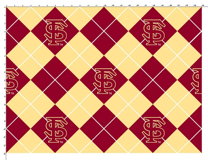 Sykel Enterprises-Florida State University Fleece Fabric-FSU Seminoles Argyle Fleece Blanket Fabric-Sold by the yard Sykel Enterprises-Florida State University Fleece Fabric-FSU Seminoles Argyle Fleece Blanket Fabric-Sold By The Yard -Michaels Shop 152781700360672