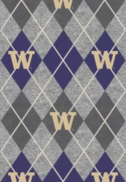 Sykel Enterprises-University Of Washington Fleece Fabric-Washington Huskies Heather Argyle Fleece Blanket Fabric-Sold By The Yard 4 Sykel Enterprises-University Of Washington Fleece Fabric-Washington Huskies Heather Argyle Fleece Blanket Fabric-Sold By The Yard -Michaels Shop 152782212852192 2