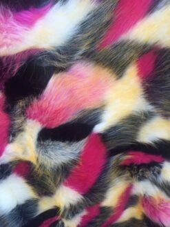 1 Yard Fuchsia Multi Color Jacquard Shaggy Faux Fur Fabric For Apparel And Decor 58/60 Inch Width -Michaels Shop 167507418317744 1