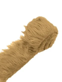 18" X 60" Size Long Pile Shaggy Faux Fur Strip Fabric For Crafts Costumes Home Decor Trim Camel