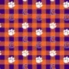 Sykel Enterprises-Clemson University Fleece Fabric-Clemson Tigers Buffalo Plaid Fleece Blanket Fabric-Sold By The Yard -Michaels Shop 16943259740640