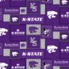 Sykel Enterprises-Kansas State University Fleece Fabric-Kansas State Wildcats College Patch Fleece Blanket Fabric-Sold By The Yard -Michaels Shop 16943444290016