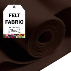 FabricLA Acrylic Felt Fabric - 72" Inch Wide 1.6mm Thick Felt By The Yard - Use Soft Felt Sheets For Sewing, Cushion, And Padding, DIY Arts & Crafts (6 Yards, Brown)