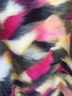 1 Yard Fuchsia Multi Color Jacquard Shaggy Faux Fur Fabric For Apparel And Decor 58/60 Inch Width -Michaels Shop 185103899329456 2
