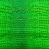 1 Yard 3D Embossed Gator Vinyl Fabric Faux Alligator Upholstery Craft Material Durable 56" Width Neon Green