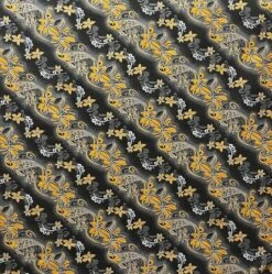 1 Yard Diagonal Tiare Lei Fabrication, 100% Polyester Fabric, 36in L X 45in W Black