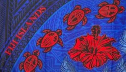 Turtle Hibiscus Fiji Islands Polyester Sarong 72" L X 45" W Purple -Michaels Shop 20437343765424
