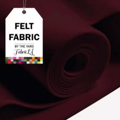 FabricLA Acrylic Felt Fabric - 72" Inch Wide 1.6mm Thick Felt By The Yard - Use Soft Felt Sheets For Sewing, Cushion, And Padding, DIY Arts & Crafts (1 Yard, Burgundy)