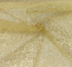 1 Yard Gold Swirl Tricot Tulle 58/60" Wide Nylon Fabric Ideal For Tutus -Michaels Shop 208895720051120 1