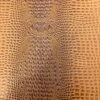 1 Yard 3D Embossed Gator Vinyl Fabric Faux Alligator Upholstery Craft Material Durable 56" Width Gingerbread Brown