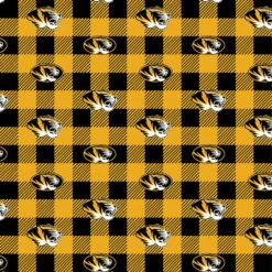 Sykel Enterprises-University Of Missouri Fleece Fabric-Missouri Tigers Buffalo Plaid Fleece Blanket Fabric-Sold By The Yard -Michaels Shop 221975218121184 1