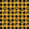 Sykel Enterprises-University Of Missouri Fleece Fabric-Missouri Tigers Buffalo Plaid Fleece Blanket Fabric-Sold By The Yard