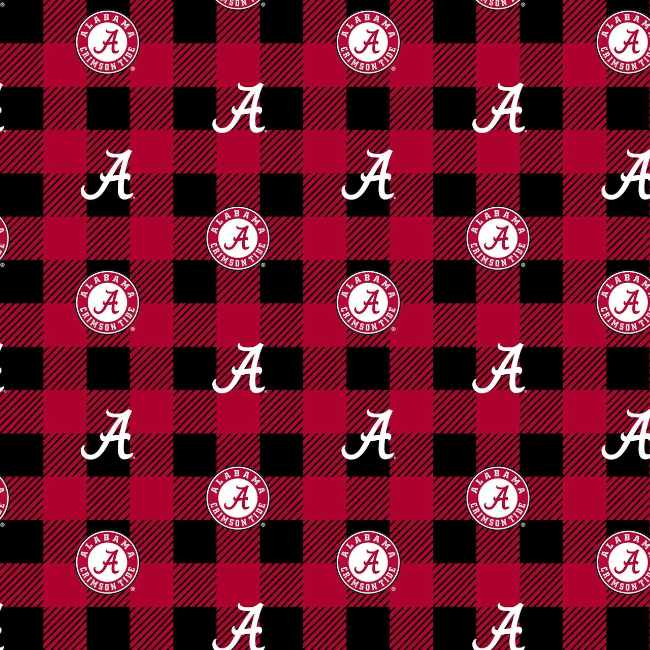 Sykel Enterprises-University of Alabama Fleece Fabric-Alabama Crimson Tide Buffalo Plaid Fleece Blanket Fabric-Sold by the yard Sykel Enterprises-University Of Alabama Fleece Fabric-Alabama Crimson Tide Buffalo Plaid Fleece Blanket Fabric-Sold By The Yard -Michaels Shop 221976047806944 2