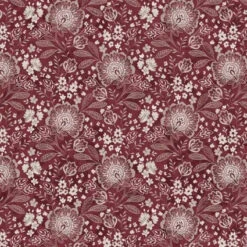 Red Jacobean Allover Elizabeth Wideback Fabric Per Yard