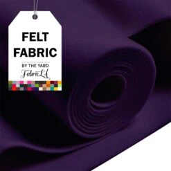 FabricLA Acrylic Felt Fabric - 72" Inch Wide 1.6mm Thick Felt By The Yard - Use Soft Felt Sheets For Sewing, Cushion, And Padding, DIY Arts & Crafts (6 Yards, Plum)