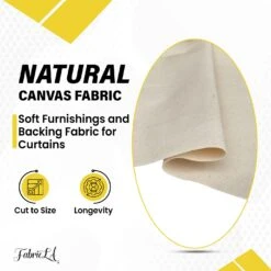 FabricLA Canvas Fabric Roll - 10oz Weight - 62" Wide Cotton Canvas Fabric By The Yard | Premium Duck Cloth For Painting, Upholstery, & Crafts | Natural 7 FabricLA Canvas Fabric Roll - 10oz Weight - 62" Wide Cotton Canvas Fabric By The Yard | Premium Duck Cloth For Painting, Upholstery, & Crafts | Natural -Michaels Shop 230106009888400