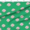 Various Fabrics By The Yard Or Fat Quarter Nautical Preppy Seashell Coastal Stripes Beach Shells Ocean Under The Sea Custom Printed Fabric By Spoonflower