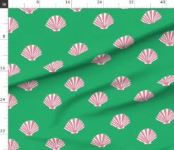 Various Fabrics By The Yard Or Fat Quarter Nautical Preppy Seashell Coastal Stripes Beach Shells Ocean Under The Sea Custom Printed Fabric By Spoonflower -Michaels Shop 2306009740471096224 2