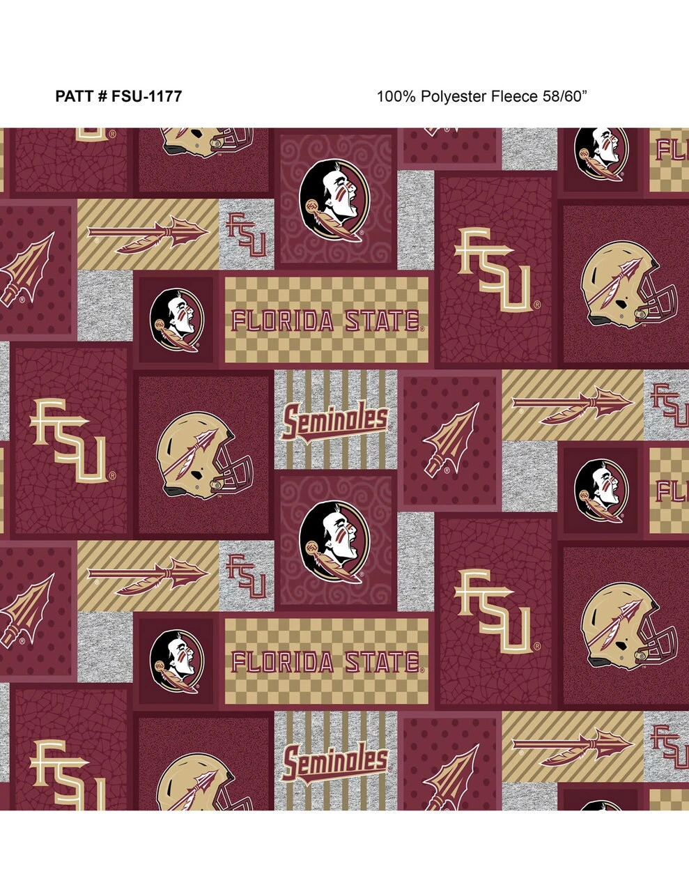 Sykel Enterprises-Florida State University Fleece Fabric-FSU Seminoles College Patch Fleece Blanket Fabric-Sold by the yard Sykel Enterprises-Florida State University Fleece Fabric-FSU Seminoles College Patch Fleece Blanket Fabric-Sold By The Yard -Michaels Shop 2306112583020210656 2