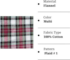 FabricLA 100% Cotton Flannel Fabric - 58/60" Inches (150 CM) - Cotton Tartan Flannel Fabric - Use As Blanket, PJ, Shirt, Cloth Flannel Craft Fabric - Multi, 1 Yard 15 FabricLA 100% Cotton Flannel Fabric - 58/60" Inches (150 CM) - Cotton Tartan Flannel Fabric - Use As Blanket, PJ, Shirt, Cloth Flannel Craft Fabric - Multi, 1 Yard -Michaels Shop 2306392378406705888 5