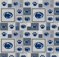 Licensed NCAA Penn State University Box Fleece PS158 Fabric By The Yard