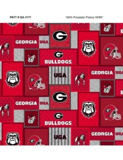 Sykel Enterprises-University Of Georgia Fleece Fabric-Georgia Bulldogs College Patch Fleece Blanket Fabric-Sold By The Yard 4 Sykel Enterprises-University Of Georgia Fleece Fabric-Georgia Bulldogs College Patch Fleece Blanket Fabric-Sold By The Yard -Michaels Shop 253660885576160 2