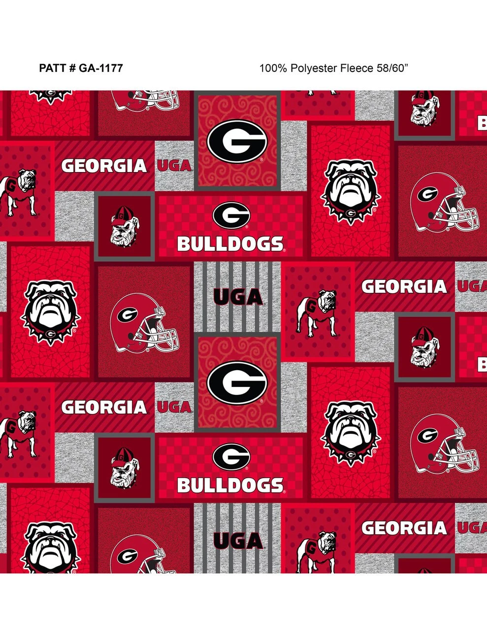 Sykel Enterprises-University of Georgia Fleece Fabric-Georgia Bulldogs College Patch Fleece Blanket Fabric-Sold by the yard Sykel Enterprises-University Of Georgia Fleece Fabric-Georgia Bulldogs College Patch Fleece Blanket Fabric-Sold By The Yard -Michaels Shop 253660885576160