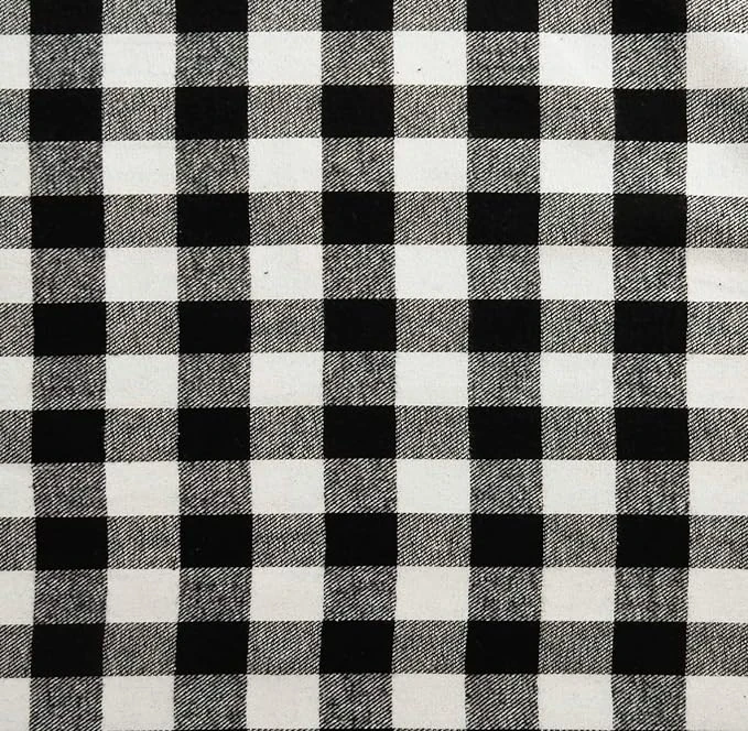 FabricLA 100% Cotton Flannel Fabric - 58/60" Inches (150 CM) - Cotton Tartan Flannel Fabric - Use as Blanket, Quilting, Sewing, PJ, Shirt, Cloth Flannel Craft Fabric - Black & White, 5 Continuous Yard FabricLA 100% Cotton Flannel Fabric - 58/60" Inches (150 CM) - Cotton Tartan Flannel Fabric - Use As Blanket, Quilting, Sewing, PJ, Shirt, Cloth Flannel Craft Fabric - Black & White, 5 Continuous Yard -Michaels Shop 269573816949472 4