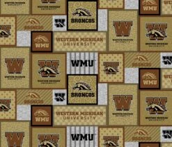 Sykel Enterprises-Western Michigan University Fleece Fabric-WMU Broncos College Patch Fleece Blanket Fabric-Sold By The Yard 4 Sykel Enterprises-Western Michigan University Fleece Fabric-WMU Broncos College Patch Fleece Blanket Fabric-Sold By The Yard -Michaels Shop 269574654552544 2