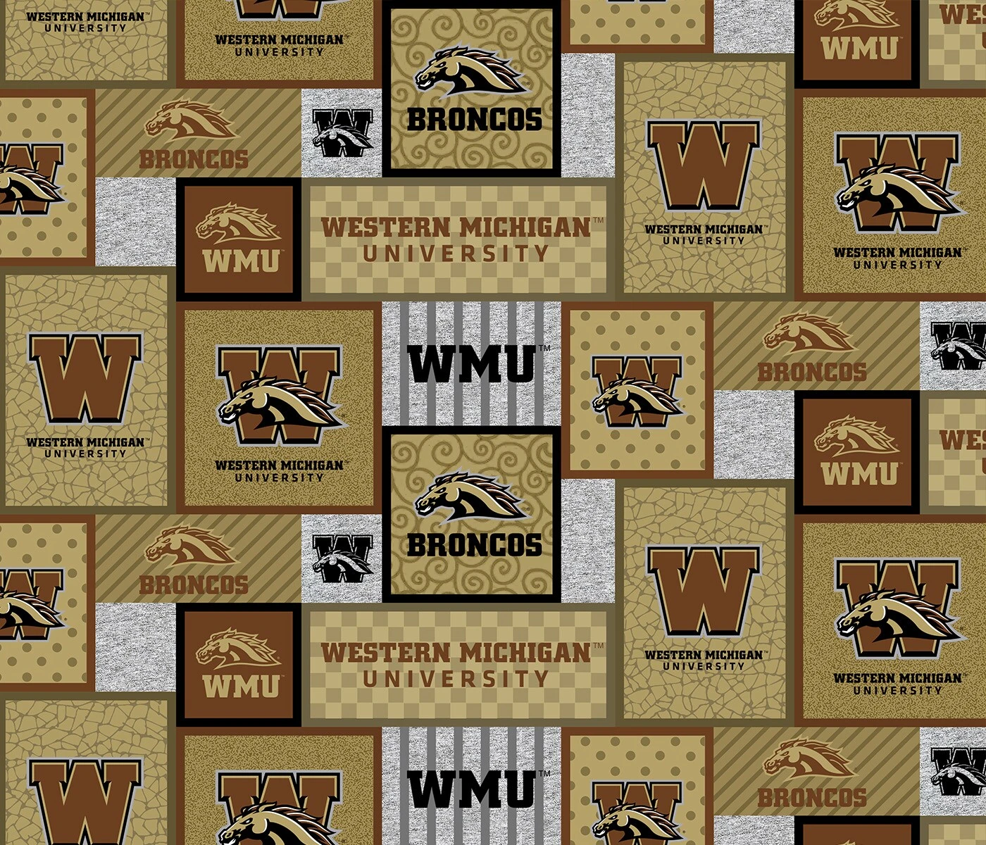 Sykel Enterprises-Western Michigan University Fleece Fabric-WMU Broncos College Patch Fleece Blanket Fabric-Sold by the yard Sykel Enterprises-Western Michigan University Fleece Fabric-WMU Broncos College Patch Fleece Blanket Fabric-Sold By The Yard -Michaels Shop 269574654552544 2