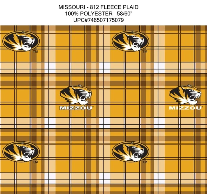Sykel Enterprises-University of Missouri Fleece Fabric-Missouri Tigers Plaid Fleece Blanket Fabric-Sold by the yard Sykel Enterprises-University Of Missouri Fleece Fabric-Missouri Tigers Plaid Fleece Blanket Fabric-Sold By The Yard -Michaels Shop 269575266920928 2