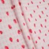 Soft Stretchy 4"x2" Yummy Rib Fabric With Strawberry Print 58/60" Wide Polyester Spandex Blend PINK BLUSH