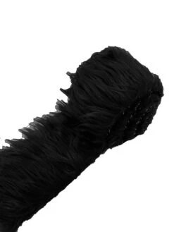 18" X 60" Size Long Pile Shaggy Faux Fur Strip Fabric For Crafts Costumes Home Decor Trim Black