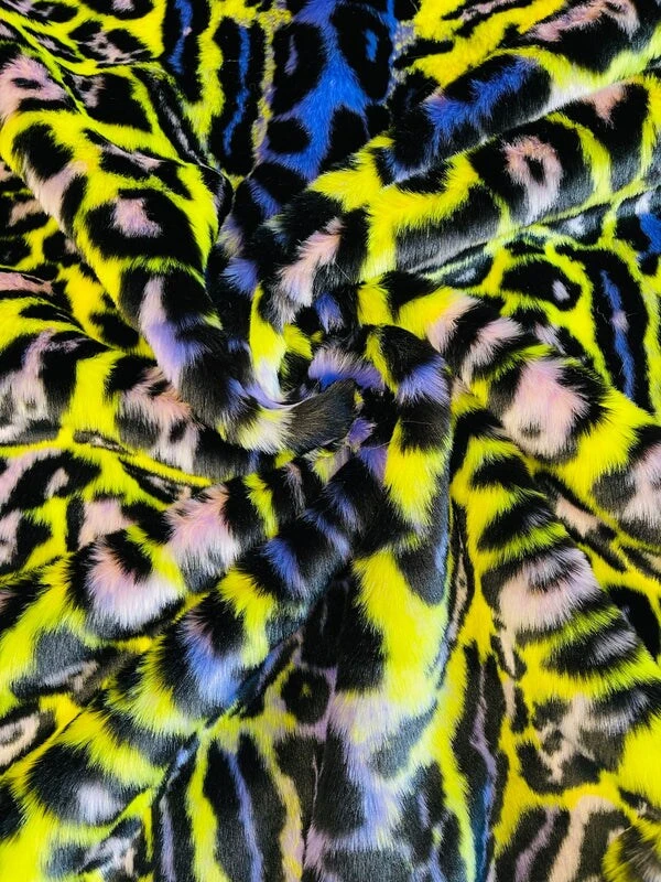 1 Yard Leopard Tie Dyed Faux Fur Fabric Black Light Reflective for Costumes and Decor Yellow/Navy/Peach 1 Yard Leopard Tie Dyed Faux Fur Fabric Black Light Reflective For Costumes And Decor Yellow/Navy/Peach -Michaels Shop 311961739877808 7