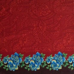 1 Yard Traditional Polynesian Tattoo Rose Fabric, Peachskin Polyester, 45 Inches Width Red -Michaels Shop 318323393373104